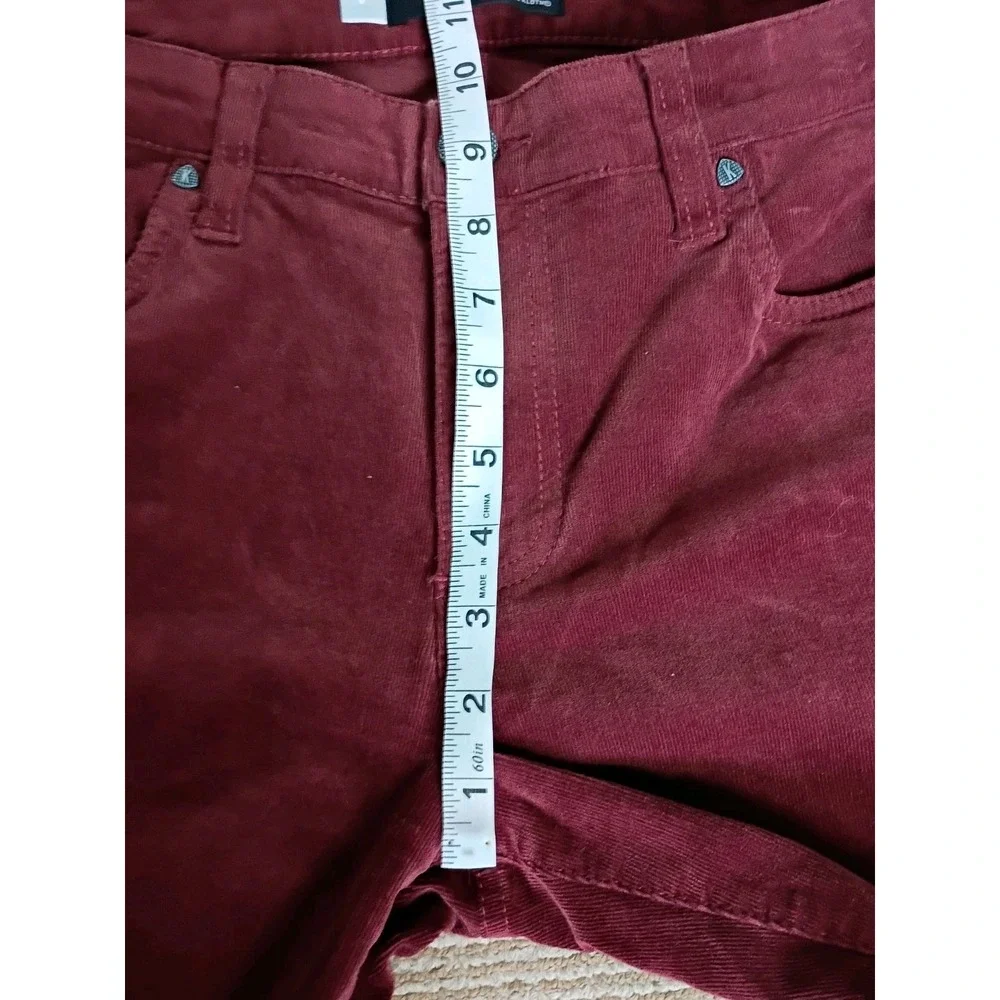 Kut From The Kloth Womens Size 8 Burgundy Corduroy Mia Toothpick Skinny - Picture 7 of 11